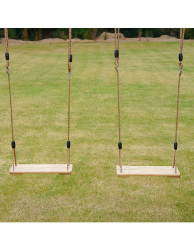 AXI Wooden Large Playground Swings Slide Tower + Sandbox