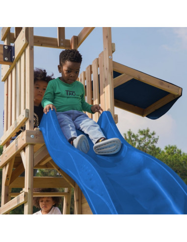 AXI Wooden Large Playground Swings Slide Tower + Sandbox