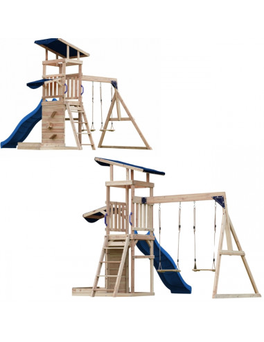 AXI Wooden Large Playground Swings Slide Tower + Sandbox