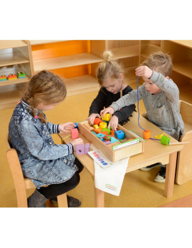 MASTERKIDZ Large Wooden Montessori Lace Threader