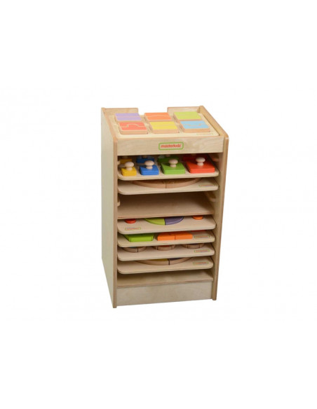 MASTERKIDZ Szafeczka Do Przechowywania Tabliczek Edukacyjnych I Gier 10 Sztuk Kółka