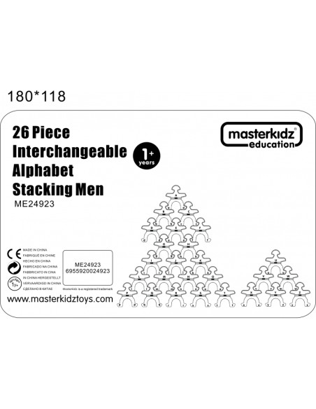 MASTERKIDZ Аркадная игра Балансирующие фигурки Алфавит 26 шт.
