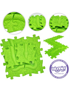 WOOPIE Mata Sensoryczna Ortopedyczna Puzzle Wąż Zielony 6 el.