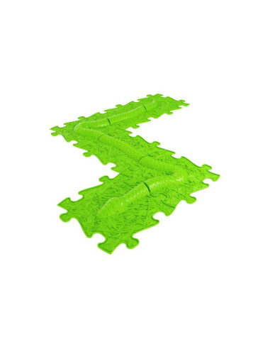 WOOPIE Sensory Mat Orthopedic Puzzle Snake Green 6 pcs.