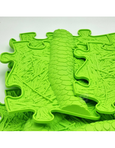WOOPIE Sensory Mat Orthopedic Puzzle Snake Green 6 pcs.
