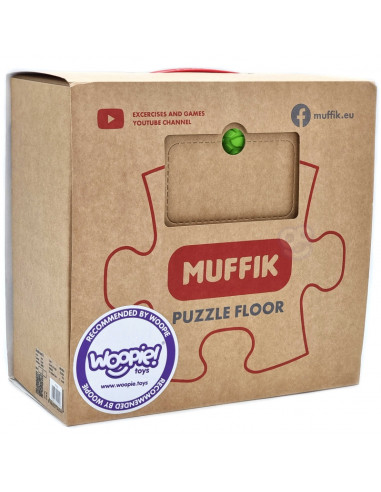 WOOPIE Sensory Mat Orthopedic Puzzle Snake Green 6 pcs.