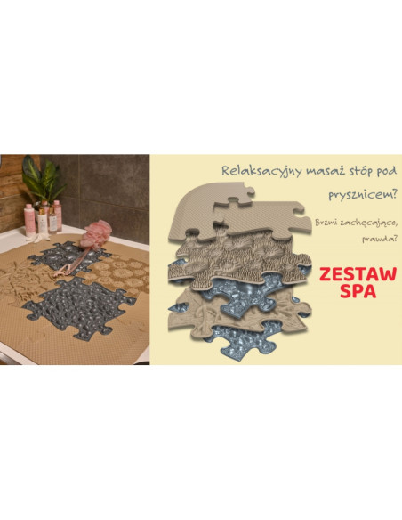 WOOPIE Mata Sensoryczna Ortopedyczna do Domowego SPA 12 el.