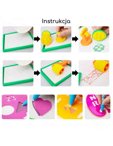 WOOPIE 2-в-1 коврик для рисования акварелью XXL, двусторонний, животные