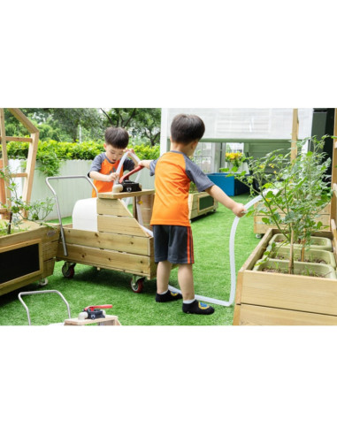 Деревянная тележка для полива CLASSIC WORLD EDU + шланг