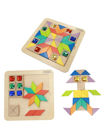 MASTERKIDZ Montessori Tangram Color and Shape Learning Mosaic Puzzle