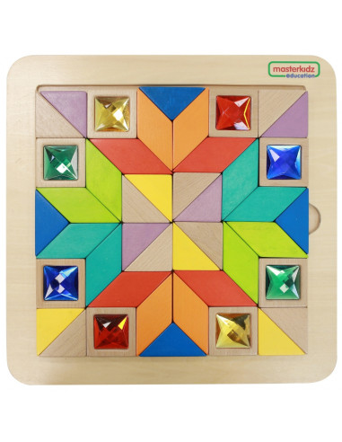 MASTERKIDZ Montessori Tangram Color and Shape Learning Mosaic Puzzle