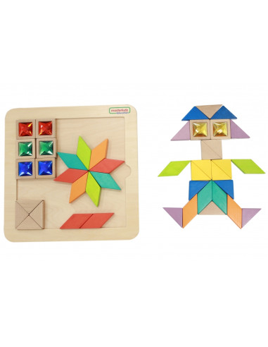 MASTERKIDZ Montessori Tangram Color and Shape Learning Mosaic Puzzle
