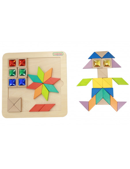 MASTERKIDZ Montessori Tangram Color and Shape Learning Mosaic Puzzle