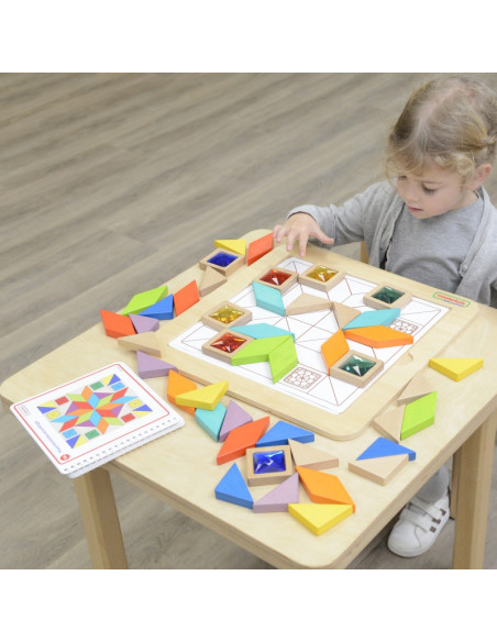MASTERKIDZ Montessori Tangram Color and Shape Learning Mosaic Puzzle