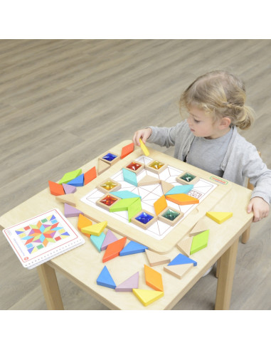 MASTERKIDZ Montessori Tangram Color and Shape Learning Mosaic Puzzle