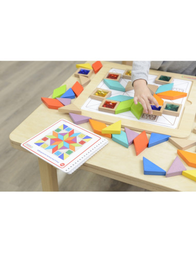 MASTERKIDZ Montessori Tangram Color and Shape Learning Mosaic Puzzle