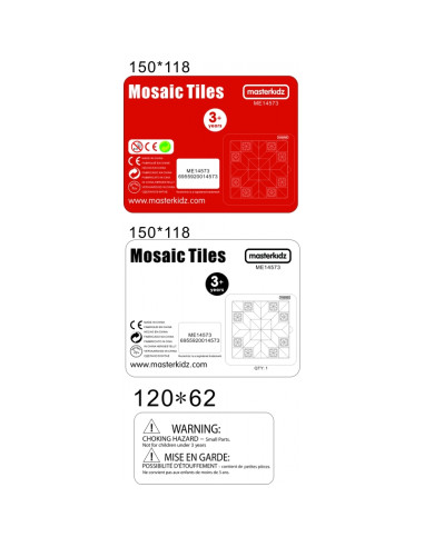 MASTERKIDZ Montessori tangramų spalvų ir formų mokymosi mozaikinė dėlionė