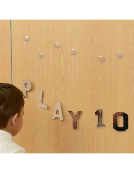 MASTERKIDZ Dwustronne Akrylowe Lustra Litery Liczby Alfabet Montessori