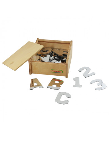 MASTERKIDZ Double-Sided Acrylic Mirrors Letters Numbers Montessori Alphabet