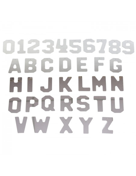 MASTERKIDZ Dwustronne Akrylowe Lustra Litery Liczby Alfabet Montessori