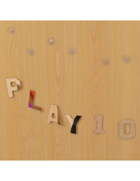 MASTERKIDZ Dwustronne Akrylowe Lustra Litery Liczby Alfabet Montessori