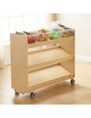 Полка на колесах MASTERKIDZ - 3 полки для аксессуаров STEM-доски, 800 В x 800 Д