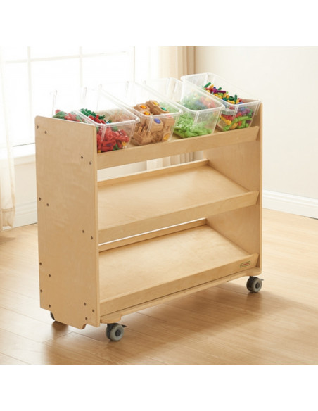 MASTERKIDZ Regał na Kółka - 3 Półki Na Akcesoria Do Tablicy STEM 800H x 800L