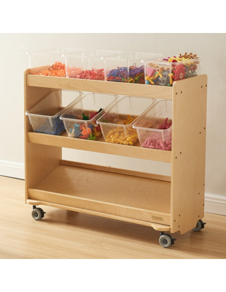 Полка на колесах MASTERKIDZ - 3 полки для аксессуаров STEM-доски, 800 В x 800 Д