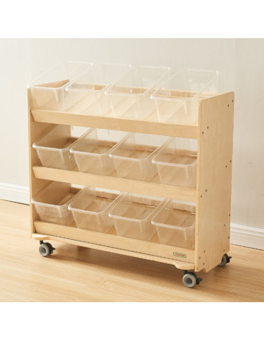 Полка на колесах MASTERKIDZ - 3 полки для аксессуаров STEM-доски, 800 В x 800 Д