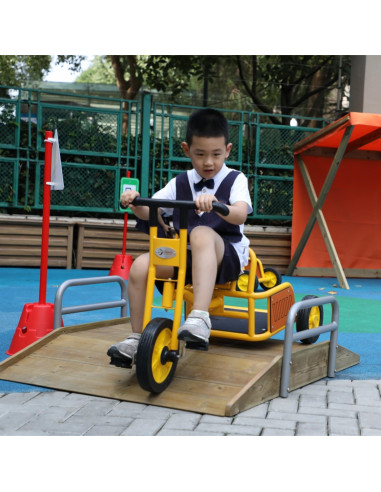 CLASSIC WORLD EDU Wooden Ramp Bridge Access Road Bike Track