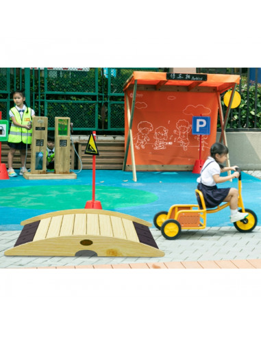 CLASSIC WORLD EDU Wooden Ramp Bridge Access Road Bike Track