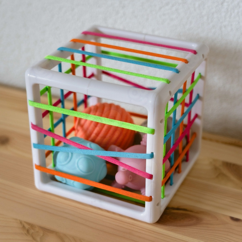 WOOPIE BABY Flexible Sensory Cube Baby Sorter Crazy Shapes 5 el.