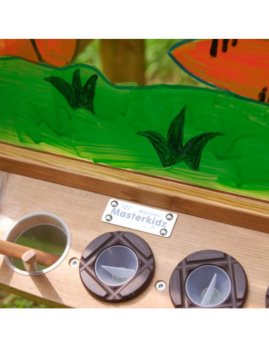 MASTERKIDZ 4-сторонняя прозрачная акриловая доска для рисования + стаканчики