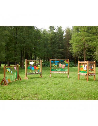 MASTERKIDZ 4 pusių permatoma akrilinė dažoma lenta + puodeliai