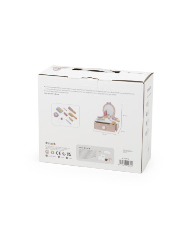 Viga Drewniana Toaletka z Akcesoriami Kącik Małej Księżniczki