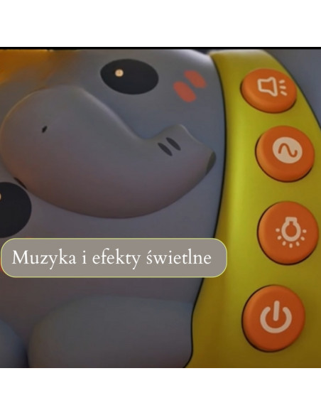 WOOPIE BABY Projektor Gwiazd Rzutnik Lampka Nocna dla Dzieci Słonik