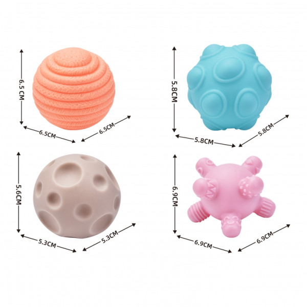 WOOPIE BABY Flexible Sensory Cube Baby Sorter Crazy Shapes 5 el.