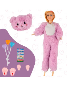 WOOPIE ROYAL Lalka w Przebraniu Różowego Misia Park Rozrywki 2