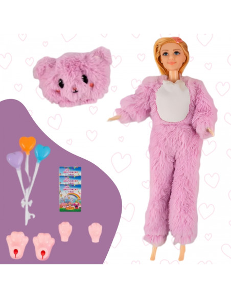 WOOPIE ROYAL Lalka w Przebraniu Różowego Misia Park Rozrywki