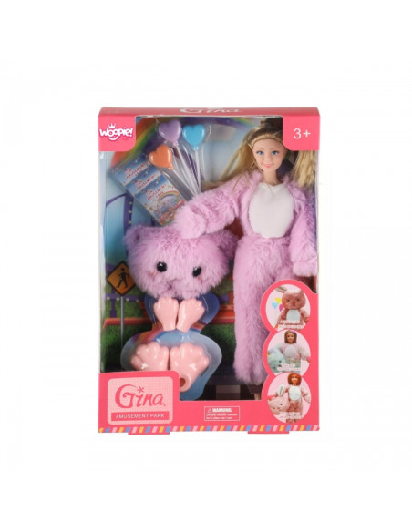 WOOPIE ROYAL rožinė lėlė „Meškiukas pramogų parke“