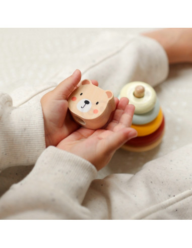 WOOPIE GREEN Сортировщик 3-в-1, кубики "Пирамида" и "Слон" FSC