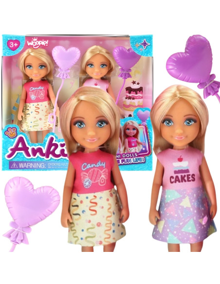 WOOPIE ROYAL Ankiki dviejų lėlių gimtadienio rinkinys - saldainiai ir pyragaičiai