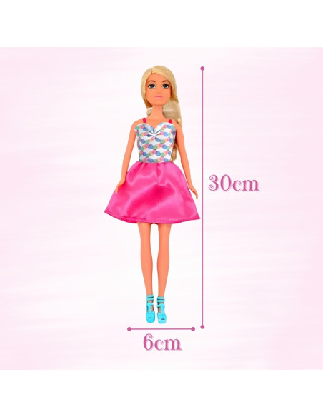 WOOPIE ROYAL Lalka Lily Bobas Krzesełko do Karmienia Zestaw Akcesoria