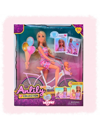 Вупи Роял Лили, кукла-велосипедистка в велосипедном сиденье