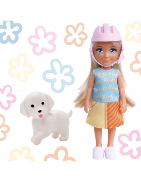 WOOPIE ROYAL lėlė su šuniuku ir paspirtuku