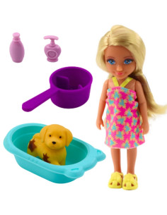 WOOPIE ROYAL Laleczka z Pieskiem Wanną i Akcesoriami Do Pielęgnacji Pupila