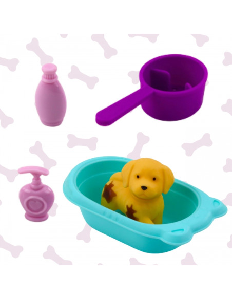 WOOPIE ROYAL lėlytė su šuniuku ir jo priežiūros priedais