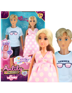WOOPIE ROYAL Anlily FAMILY SERIES besilaukiančios mamos ir tėčio lėlių rinkinys