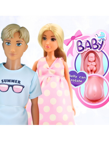 Набор кукол-малышек WOOPIE ROYAL Lily Family "Беременный папа"