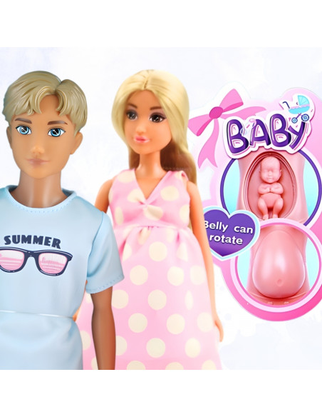 WOOPIE ROYAL Anlily FAMILY SERIES besilaukiančios mamos ir tėčio lėlių rinkinys